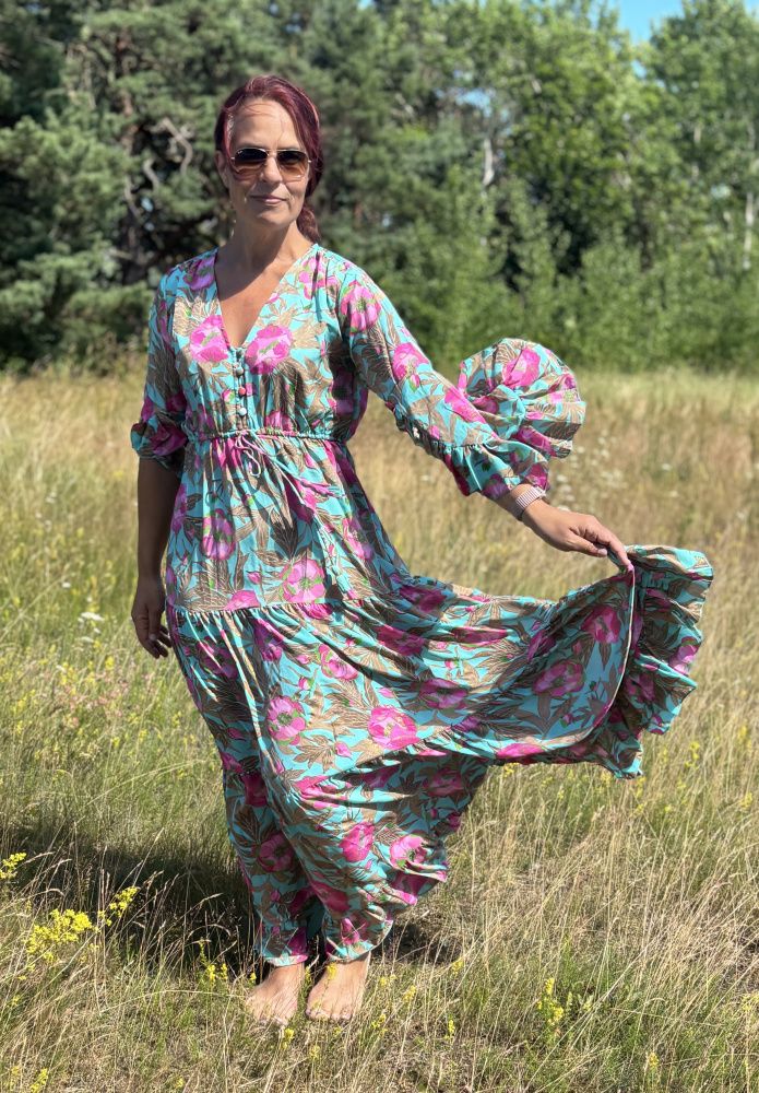 Kjole Flower 70% silke