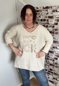 Hovedbilde Genser strikket oversized Beige